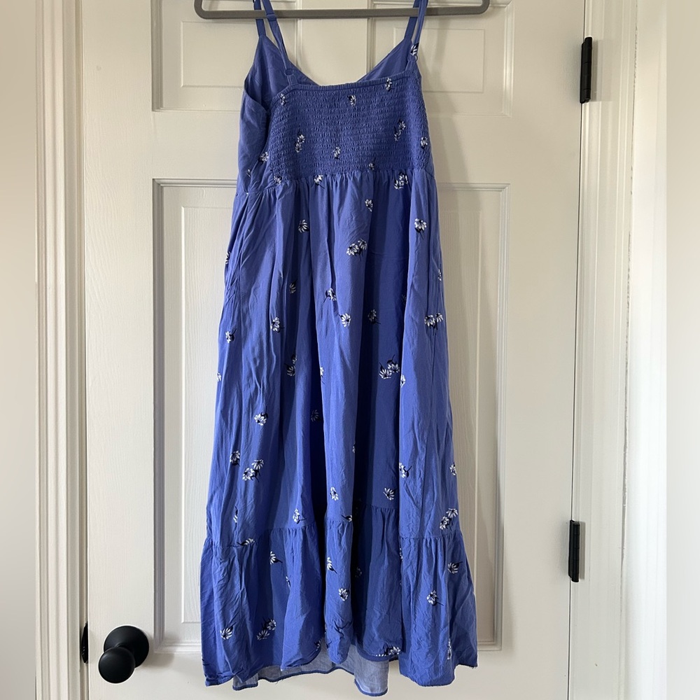 Old Navy Purple/Blue Floral Spaghetti Strap Cami Dress Size Medium - Picture 4 of 4